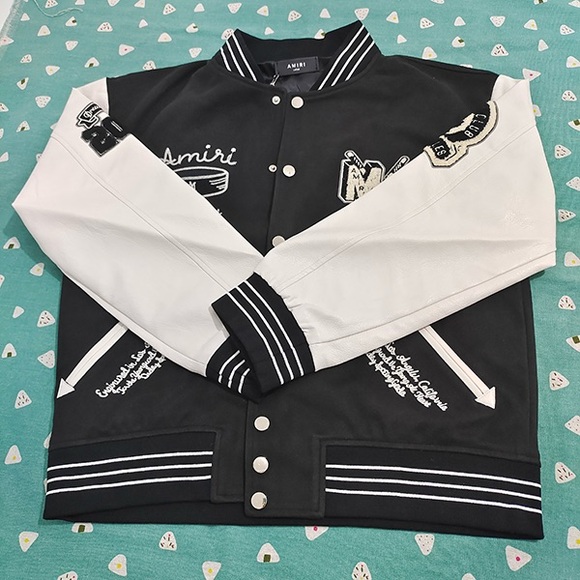 AMIRI Hockey Fighters Baseball Jacket - Picture 1 of 10